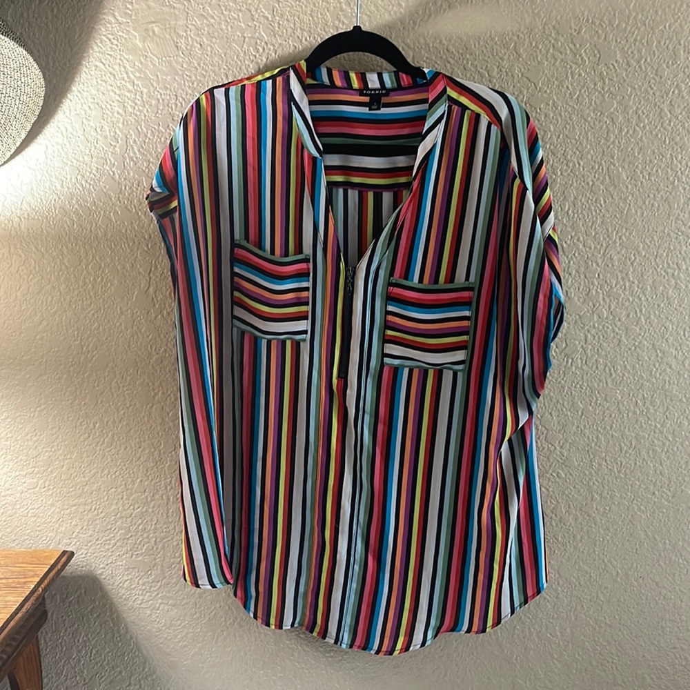 Torrid multi colored blouse